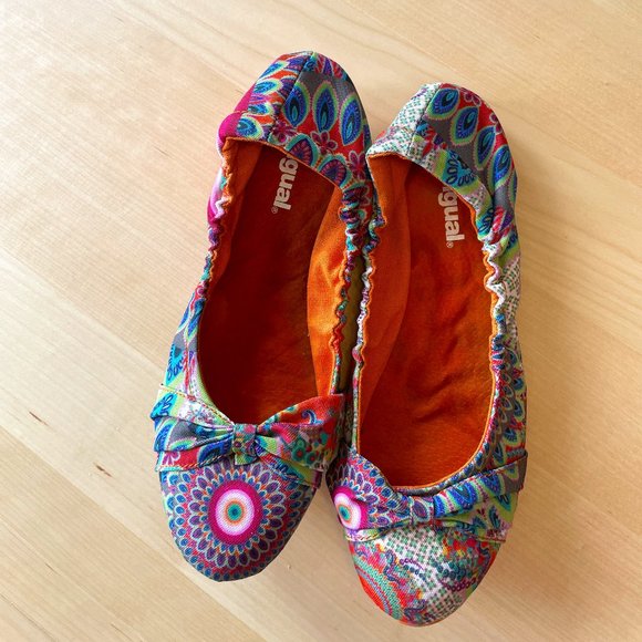 Desigual Canvas Ballet Flats - Picture 1 of 8